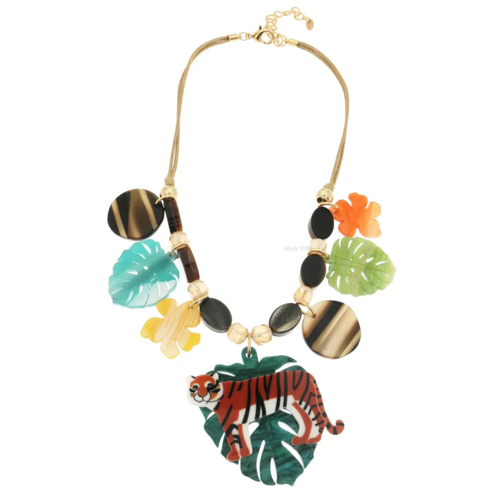 RCC Tigre Palma - Collana Corta Resina - CMC-11730