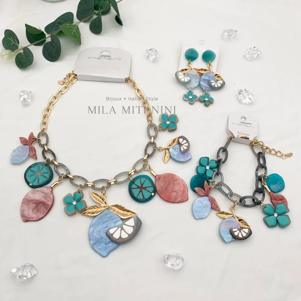 Frutta Limone Fiore- Collana Corta Moda - CMC-12708