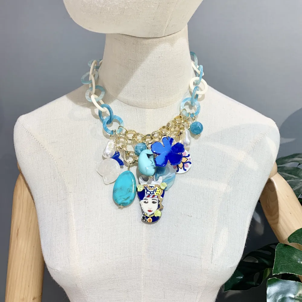 Testa Moro-Collana Corta Moda - CMC-15340-A