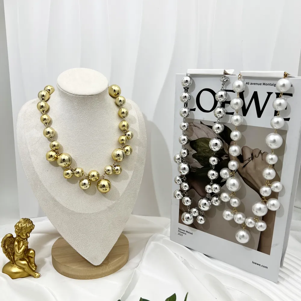 Pallina con Pendenti-Collana Corta Moda - CMC-488-49