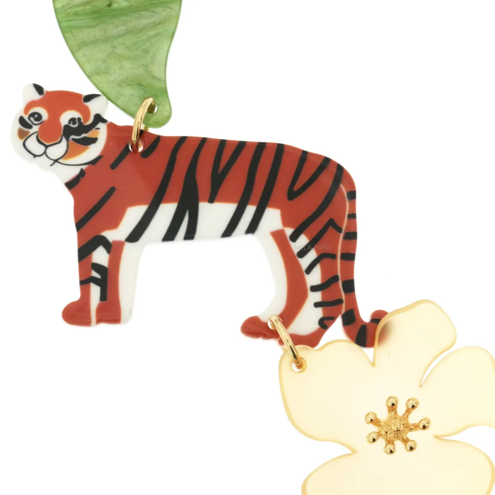 RCL Tigre Palma - Collana Lunga Resina - CML-11731