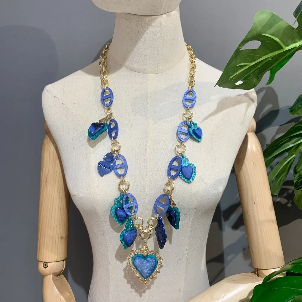 Sacro Cuore-Collana Lunga Moda in Resina - CML-121-61