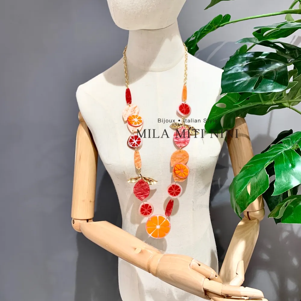 Frutta -Collana Lunga in Resina - CML-12702S