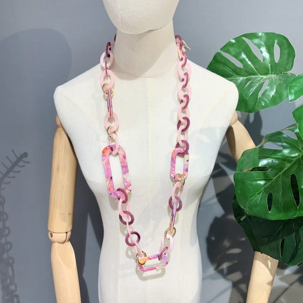 Cerchio Ovale-Collana Lunga in Resina - CML-13208