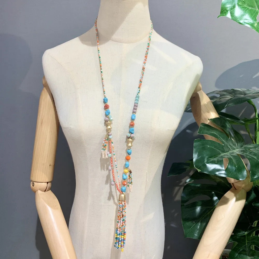 Napine con Perline-Collana Lunga Moda - CML-510-32