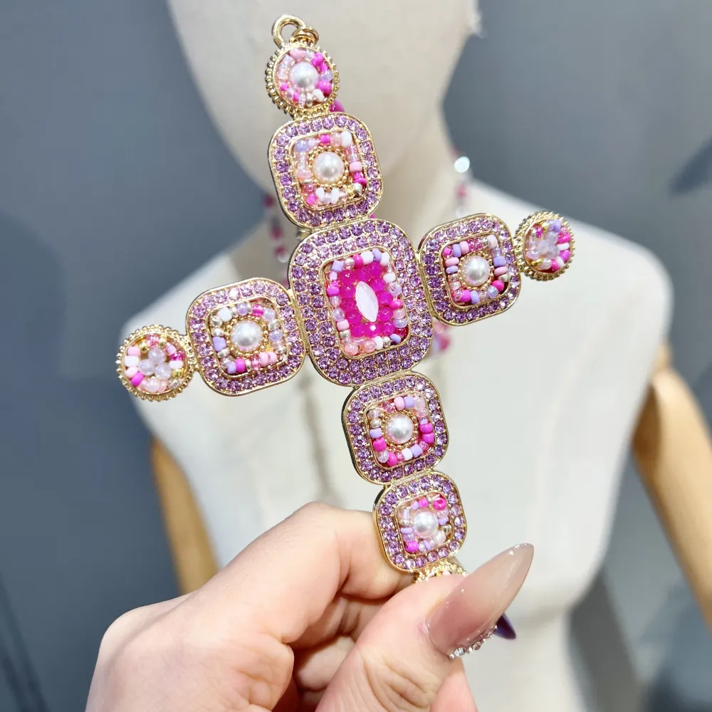 Croce-Collana Lunga Moda - CML-732-216