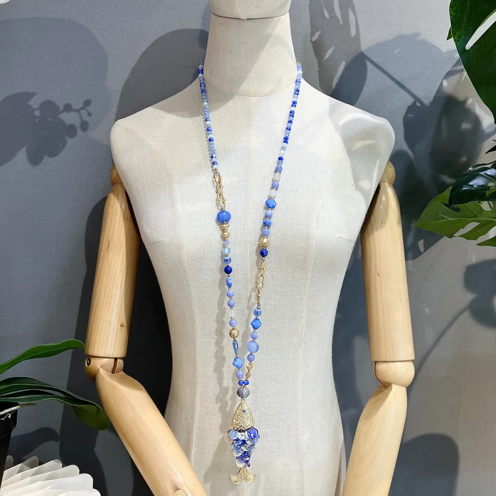 Pesce-Collana Lunga Moda - CML-732-259