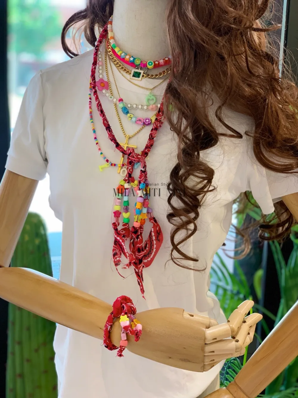 CMM316-D08-Banda con Perline- Collana Lunga - CMM316-D08-Banda 105cm con Perline- Collana Lunga