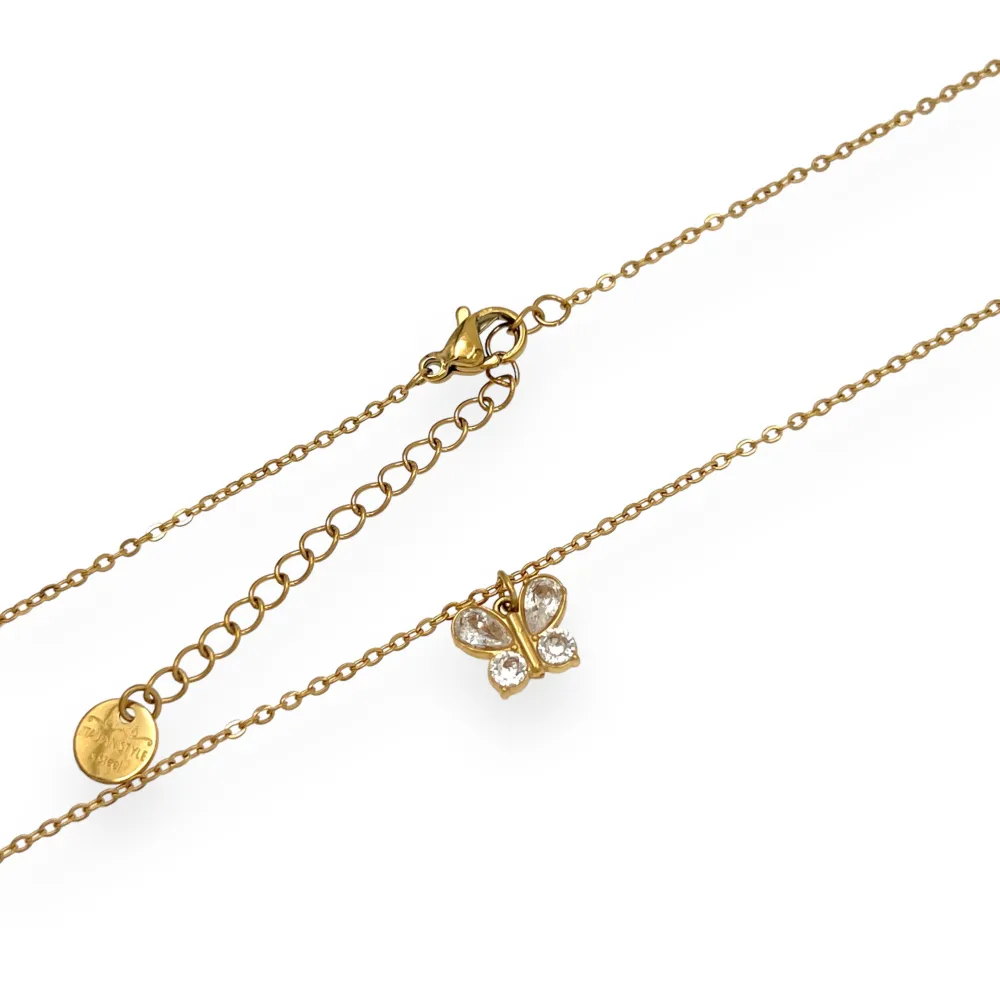 Soggetti Mix con Zirconia-24pz Collane Corte in Acciaio - CPA-103-AA2878-2897N