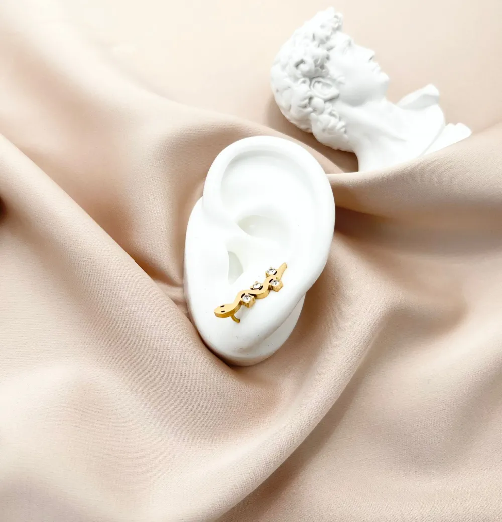 Serpente-Earcuff in Acciaio - EAK-103-AA384E