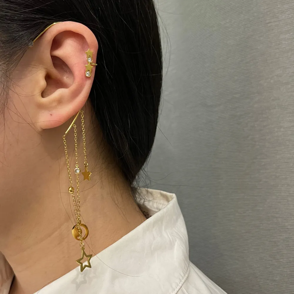 Stella Luna-Earcuff in Acciaio - EAK-103-AA411E