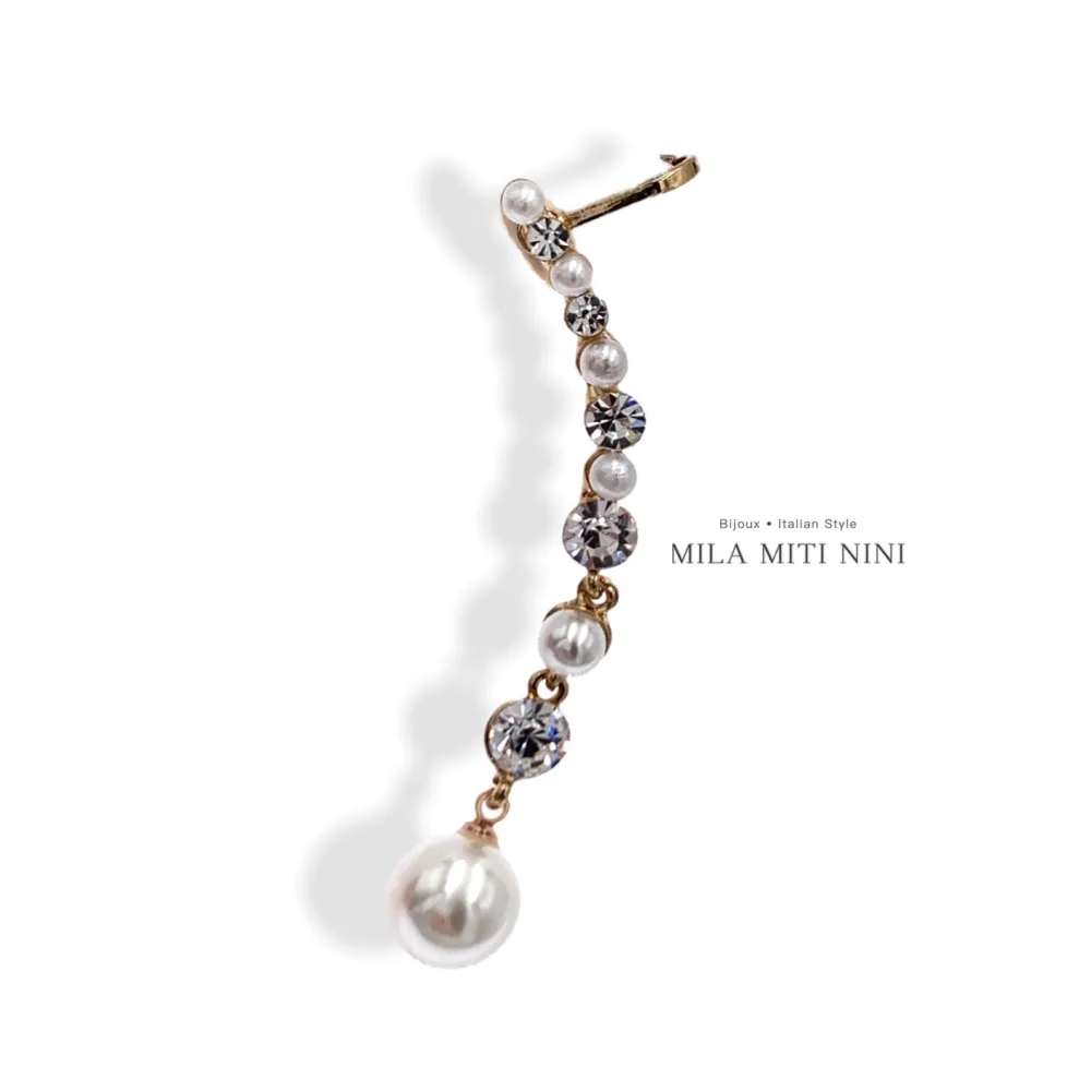 Punto Luce e Perla Pendente-Earcuff in Metallo - EAK-28003-0510