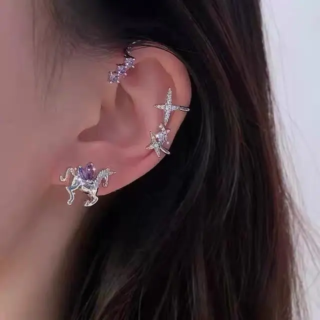 Unicorno-Earcuff in Ottone - EAK-493-11