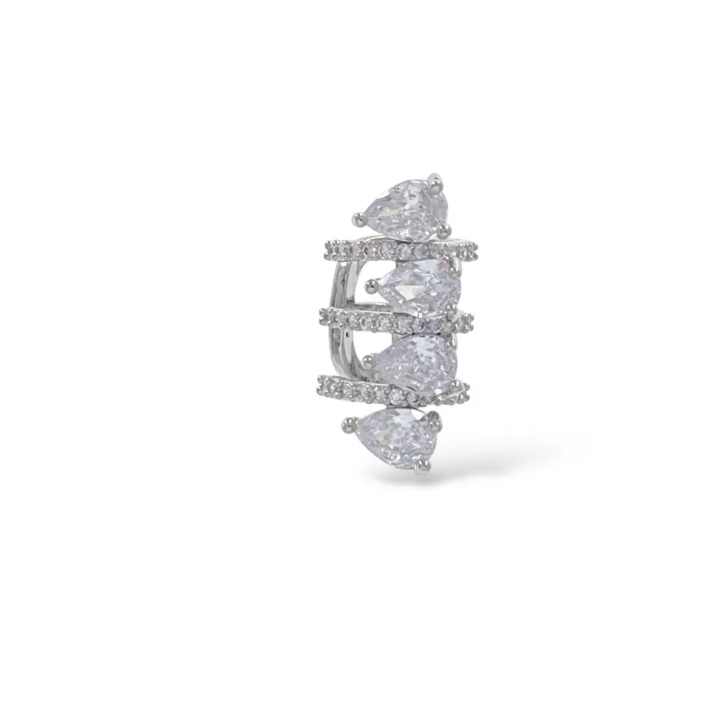 Multifilo Goccia  -Earcuff con Zirconia - EAK-506-329