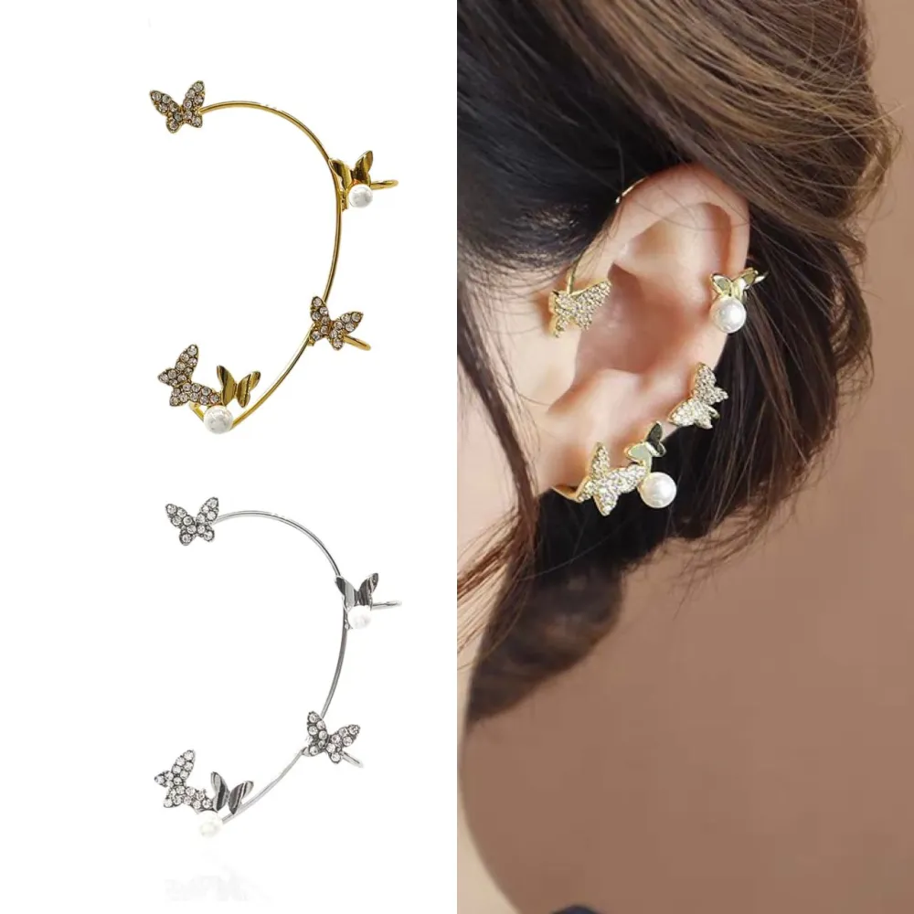 Farfalla Perla-Earcuff in Ottone - EAK-705-03