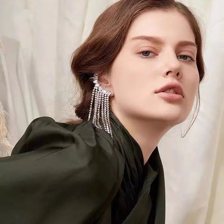 Goccia con Napine-Earcuff con Pendenti - EAK-705-36