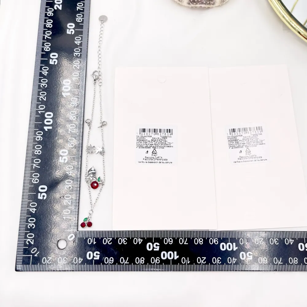 Frutta Ciliegia Mela Fragola-Cavigliera in Acciaio - KAV-103-AA2760B