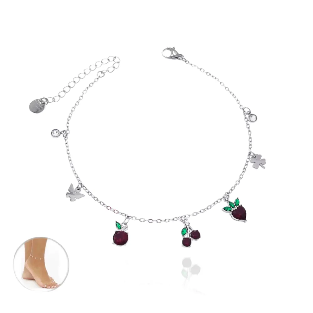 Frutta Ciliegia Mela Fragola-Cavigliera in Acciaio - KAV-103-AA2760B