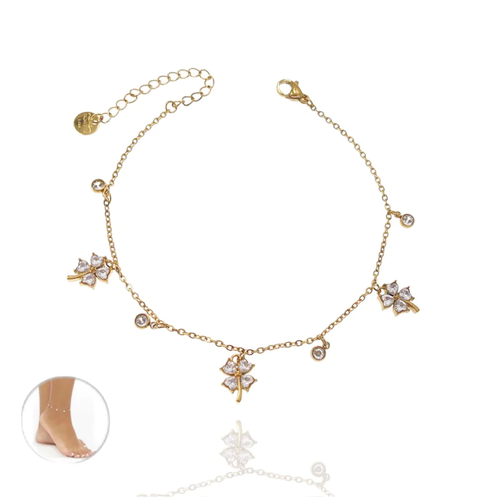 Quadrifoglio-Cavigliera in Acciaio - KAV-103-AA2766B