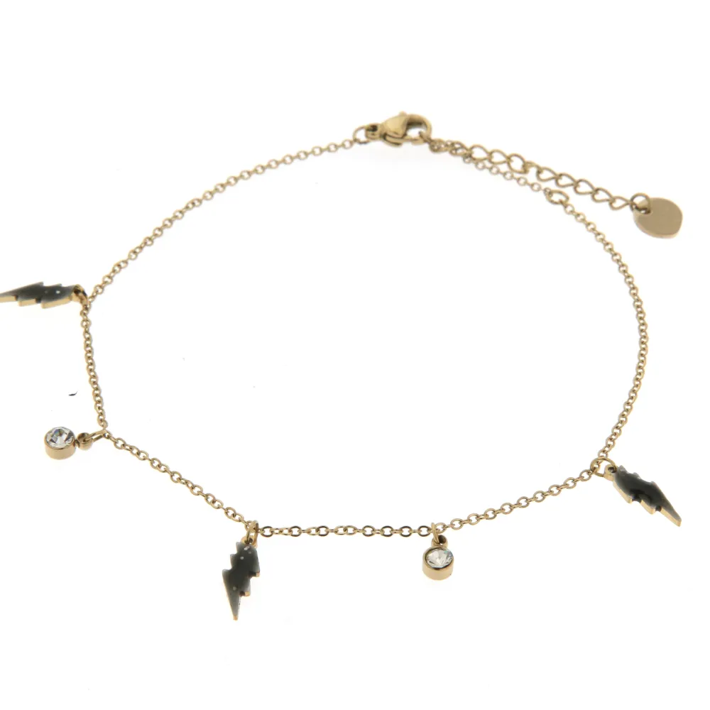 Fulmine Smaltato 3181 - Cavigliera in Acciaio - KAV-104-81