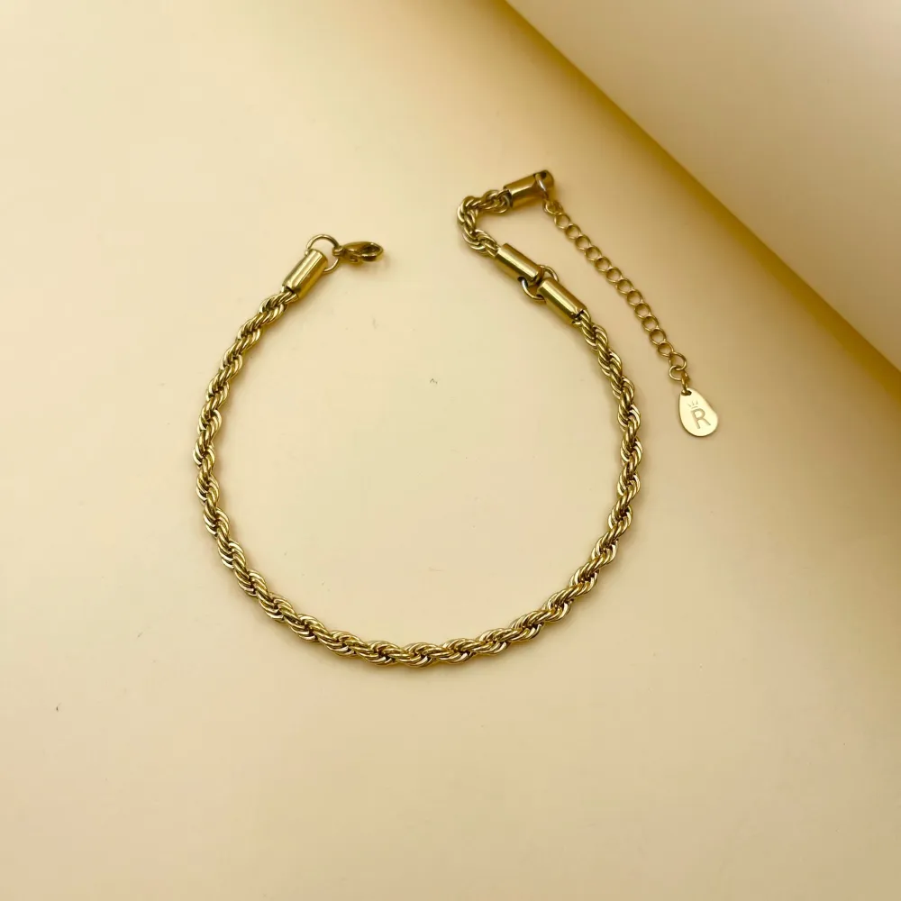 Catena Intrecciato Grande-Cavigliera in Acciaio - KAV-413-1584R 4mm