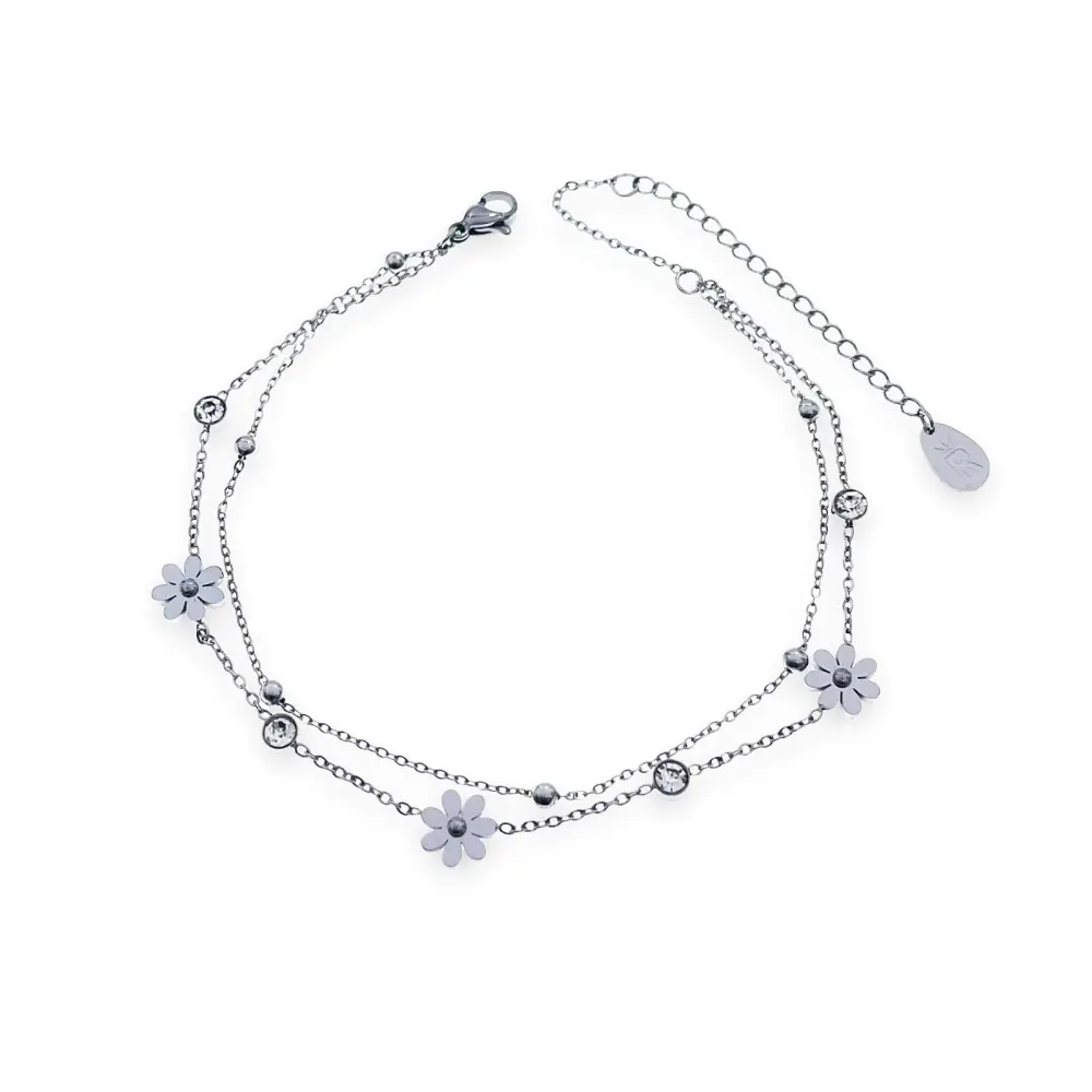 Doppio Fiore P.luce-Cavigliera in Acciaio - KAV-413-254