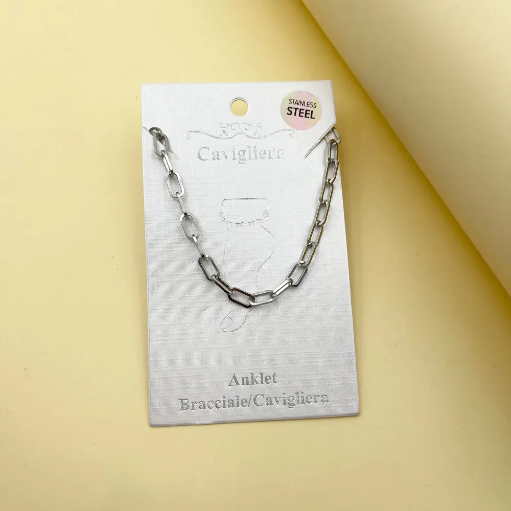 Catena Ovale-Cavigliera in Acciaio - KAV-413-263