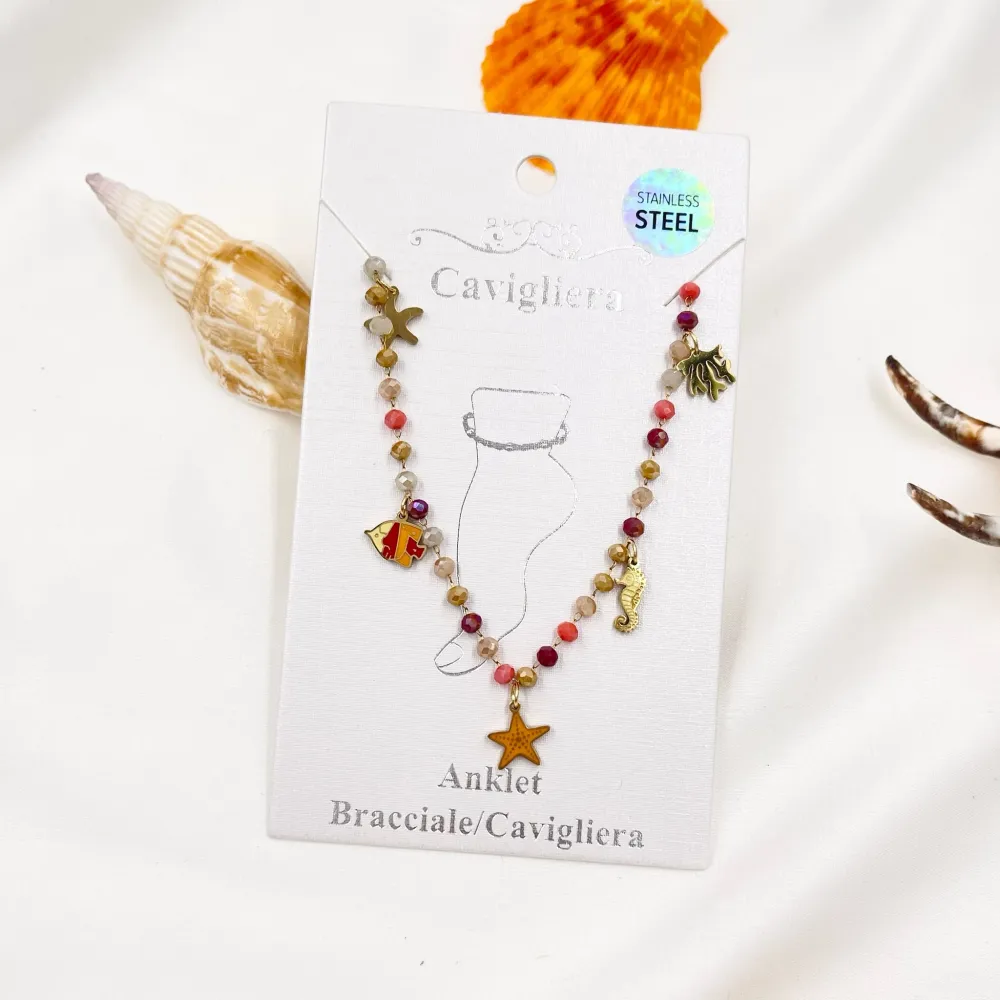 Stella Marina Smaltata-Cavigliera in Acciaio - KAV-413-338