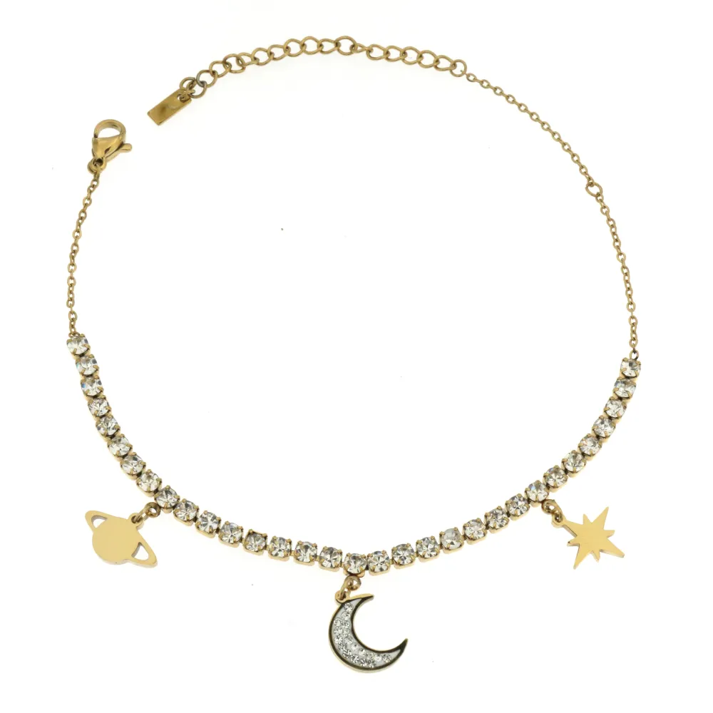 KA-Luna Strass 5172 - Cavigliere in Acciaio - KAV-413-A70