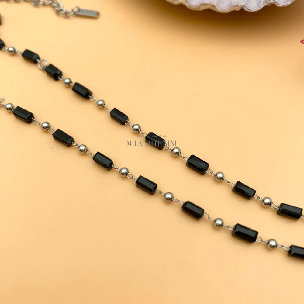 KAV-Cristalli 5253- Cavigliere in Acciaio - KAV-413-RT48