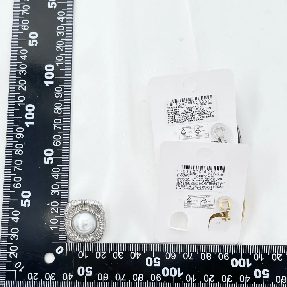 Perla-Orecchini a Clip in Acciaio - OAK-103-AA2622E