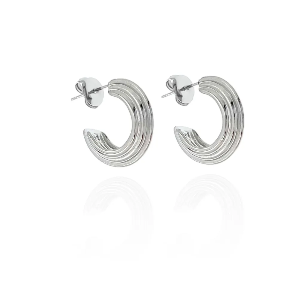 Cerchio -Orecchini a Cerchio in Acciaio - OAP-103-AA1067E
