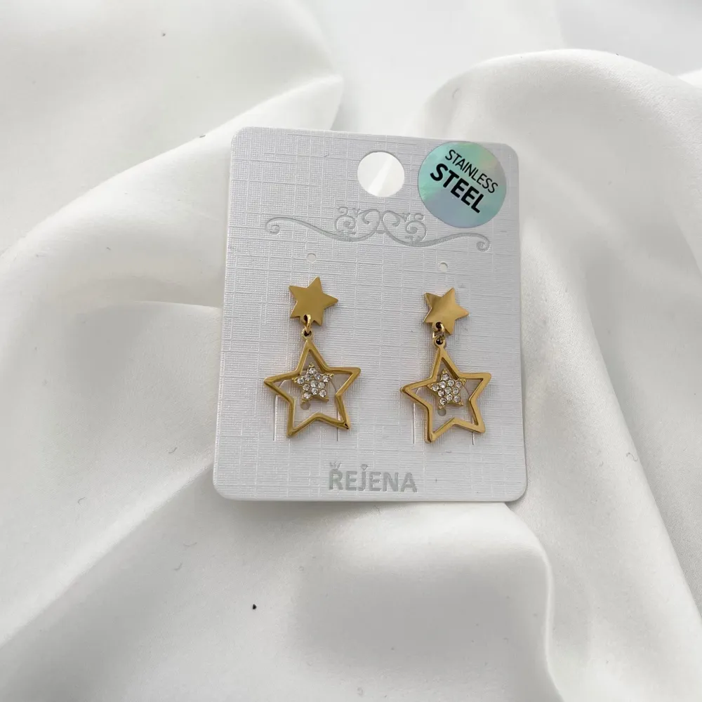 Stella-Orecchini Pendenti in Acciaio - OAP-103-AA1082E