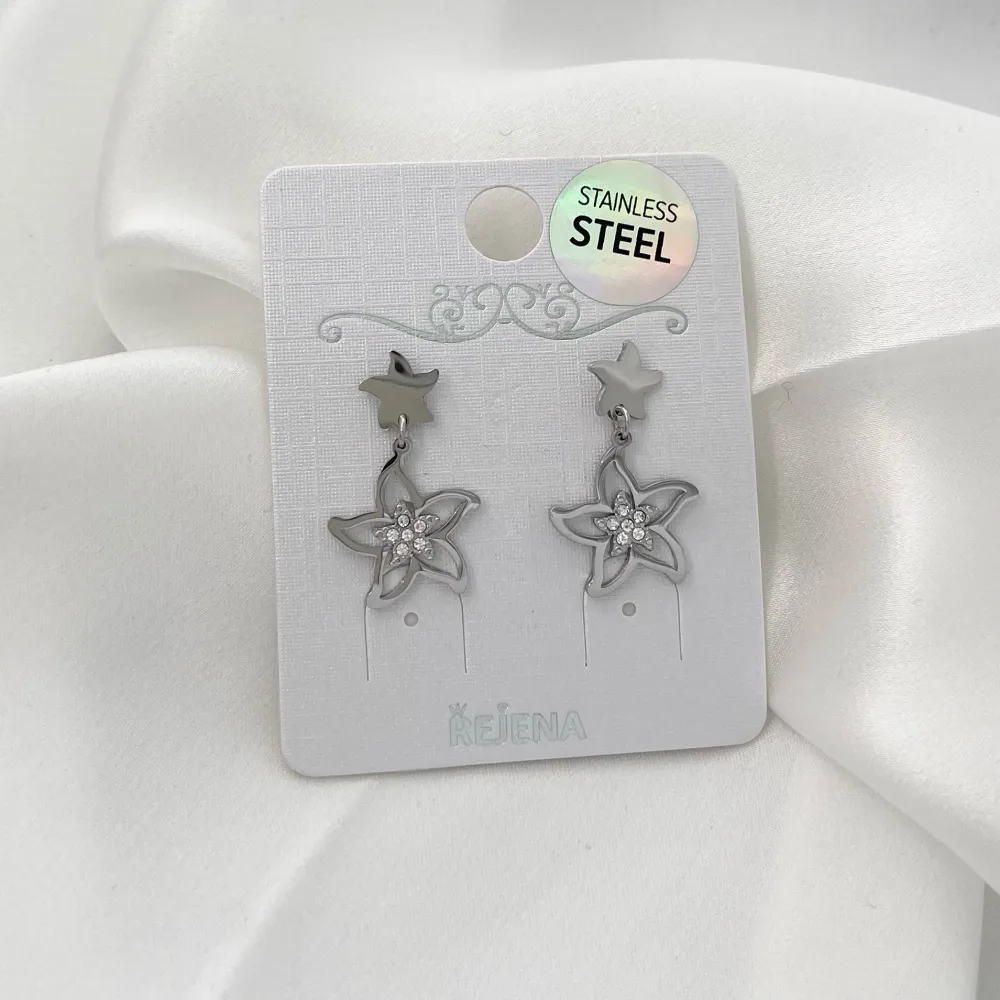 Stella Marina-Orecchini Pendenti in Acciaio - OAP-103-AA1090E