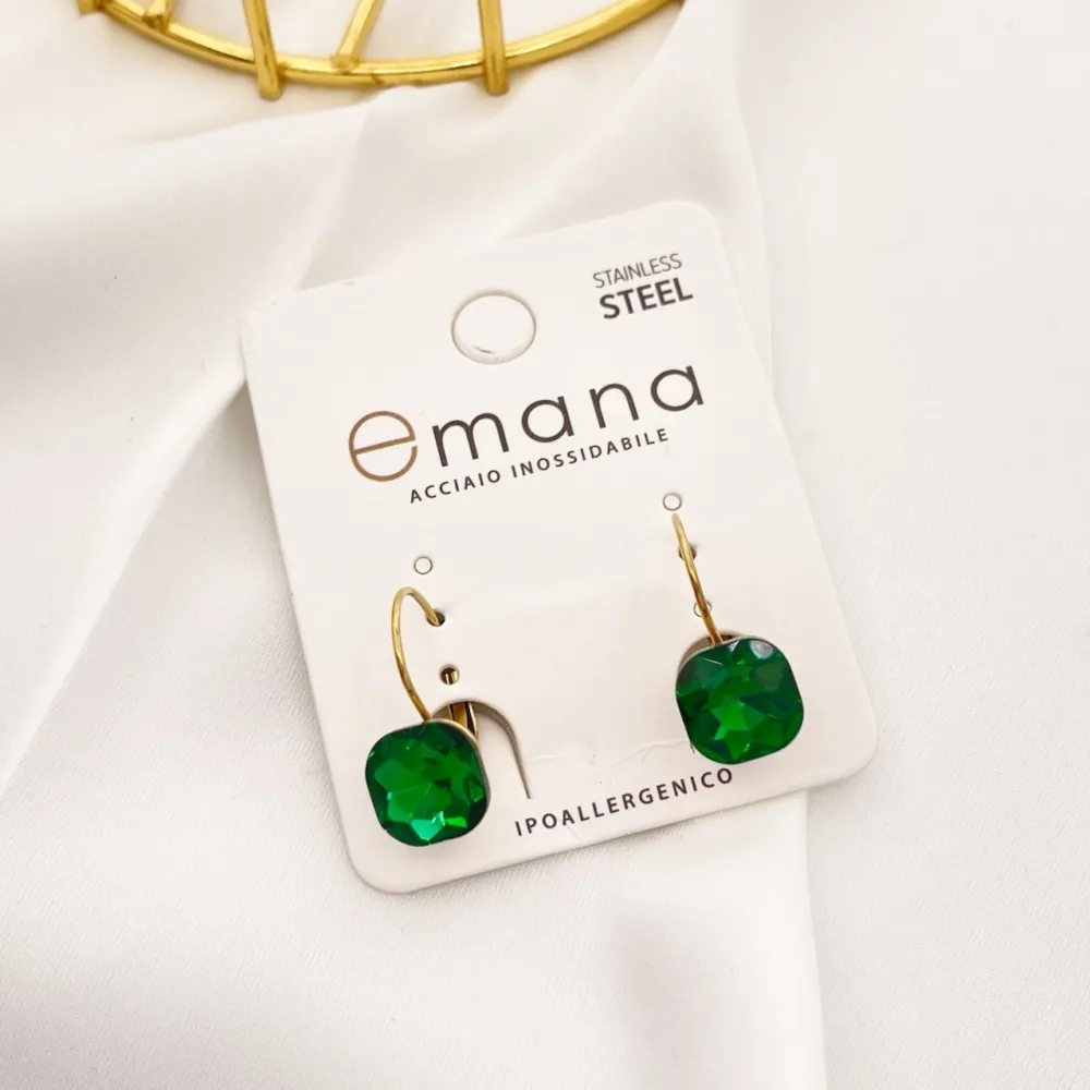 Punto Luce Quadrato-Orecchini a Monachella in Acciaio - OAP-103-AA2624E