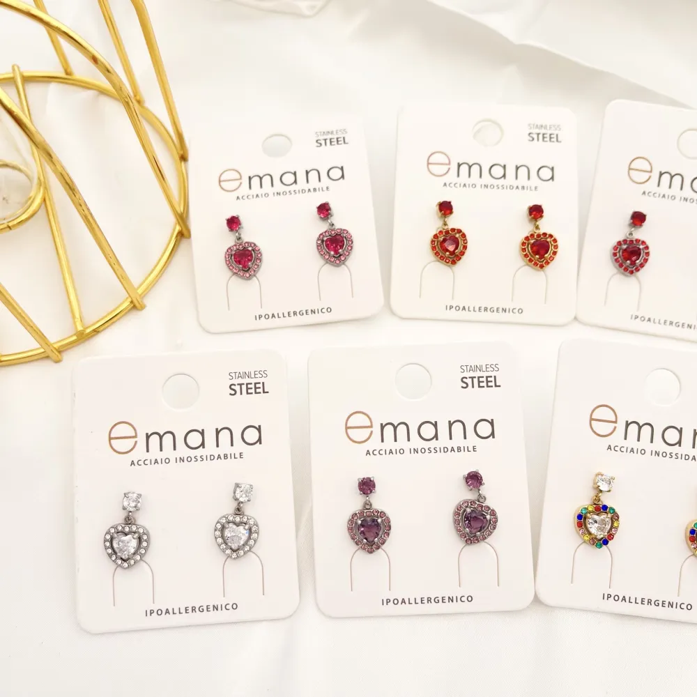 Cuore-12Paia Orecchini in Acciaio - OAP-103-AA2710E Mix Cuore