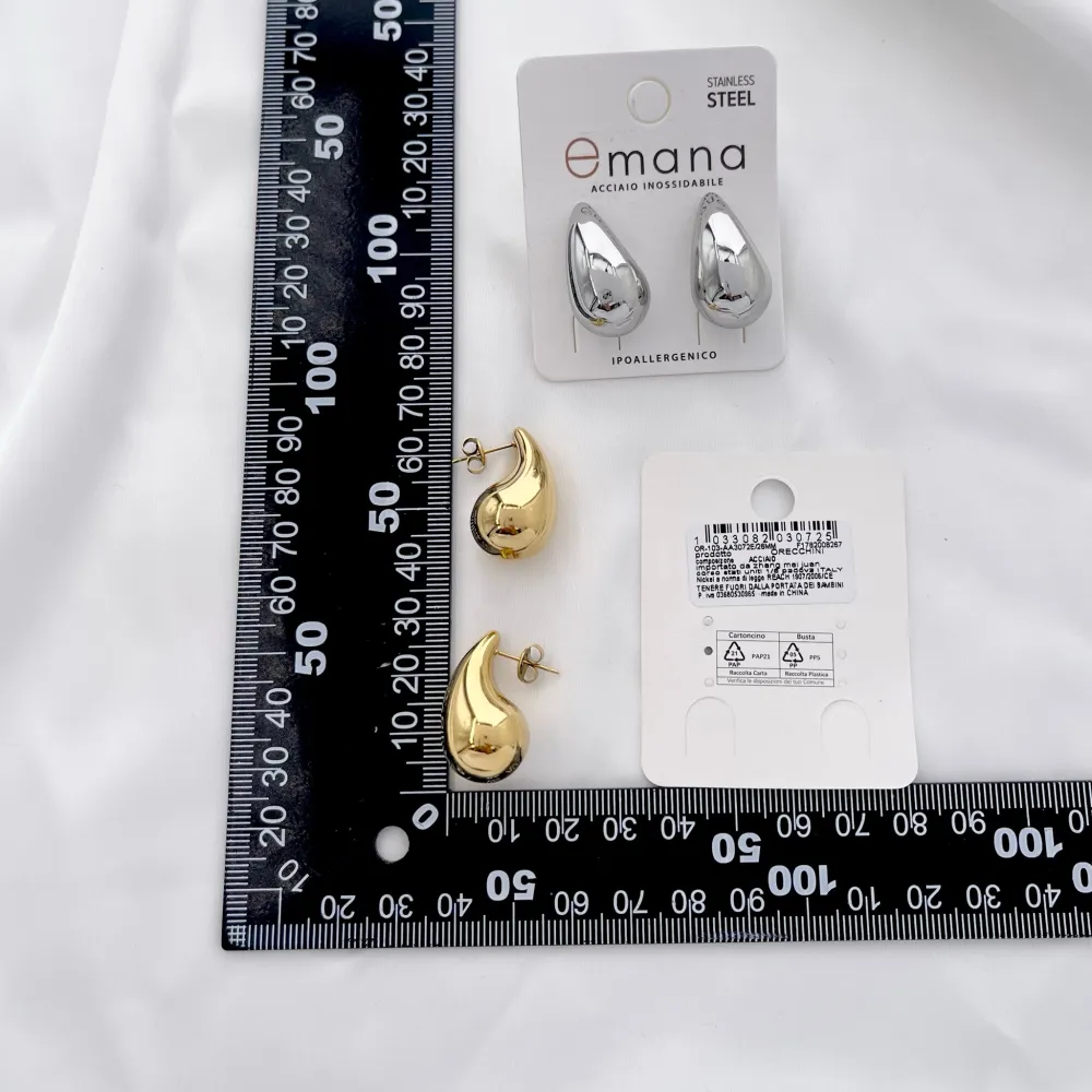 Goccia Piccola-Orecchini in Acciaio - OAP-103-AA3072E S 26mm