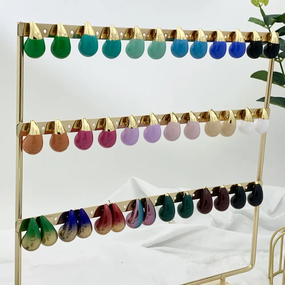 Goccia Verniciato Sfumato 26mm-Orecchini in Acciaio - OAP-103-AA3184E 26mm