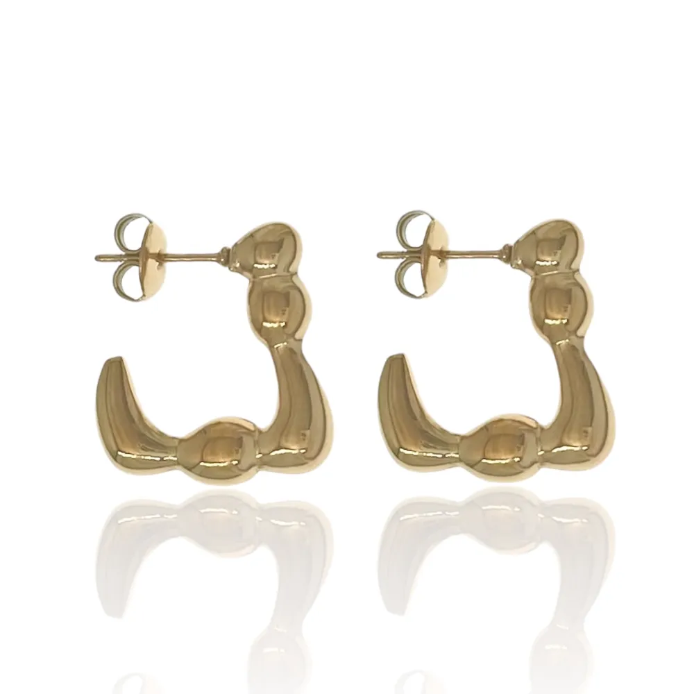 Cerchio Lavorato-Orecchini a Cerchio in Acciaio - OAP-103-AA3348E