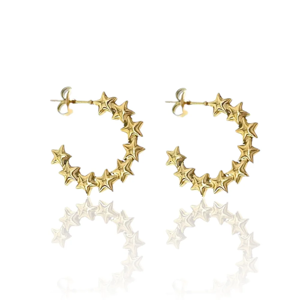 Cerchio Lavorato-Orecchini a Cerchio in Acciaio - OAP-103-AA3356E