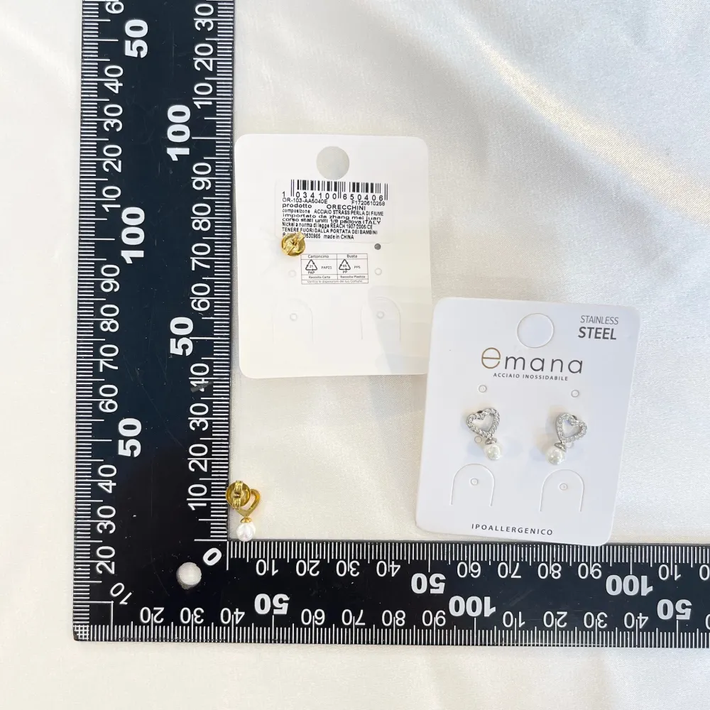 Cuore Vuoto Perla -Orecchini in Acciaio - OAP-103-AA5040E