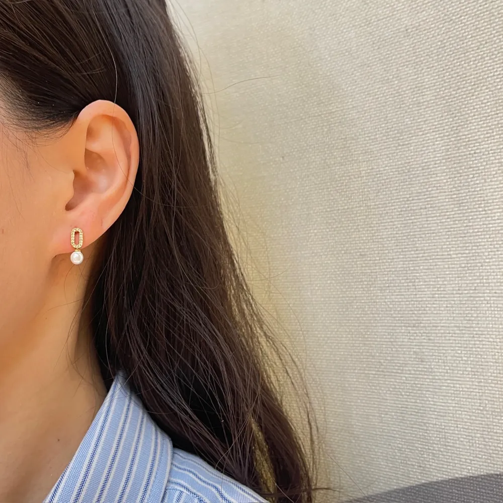 Ovale Perla -Orecchini in Acciaio - OAP-103-AA5042E