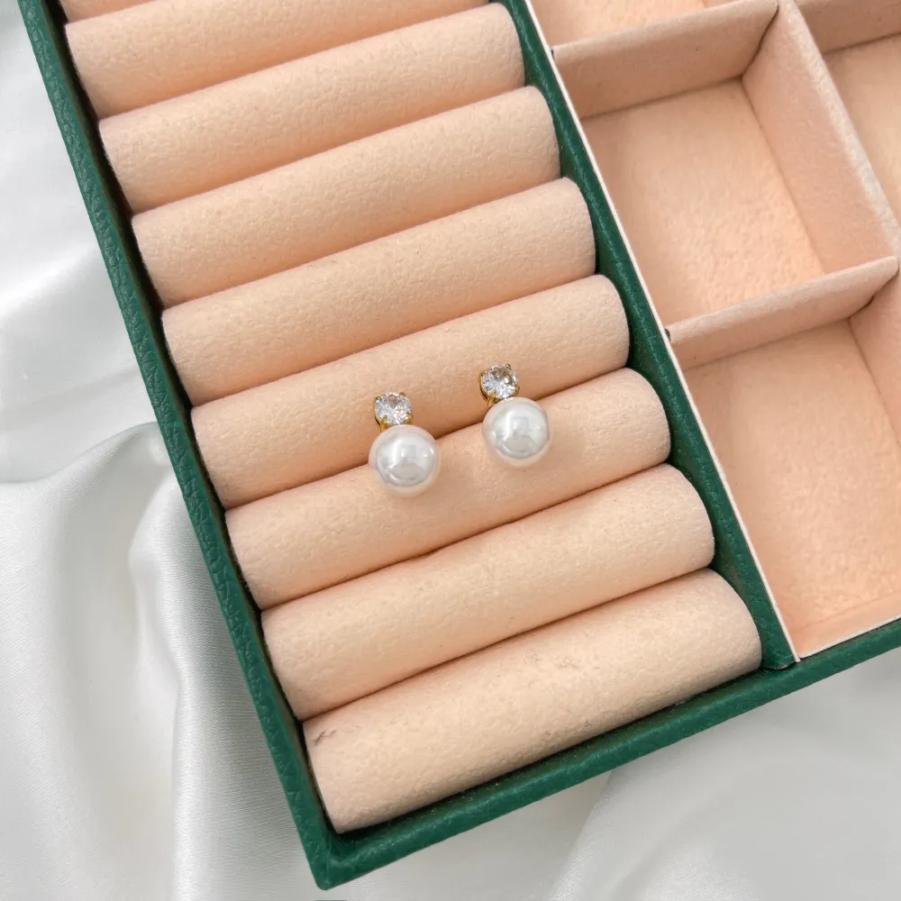 Punto Luce con Perla-Orecchini in Acciaio - OAP-103-AA5068E 10+5mm