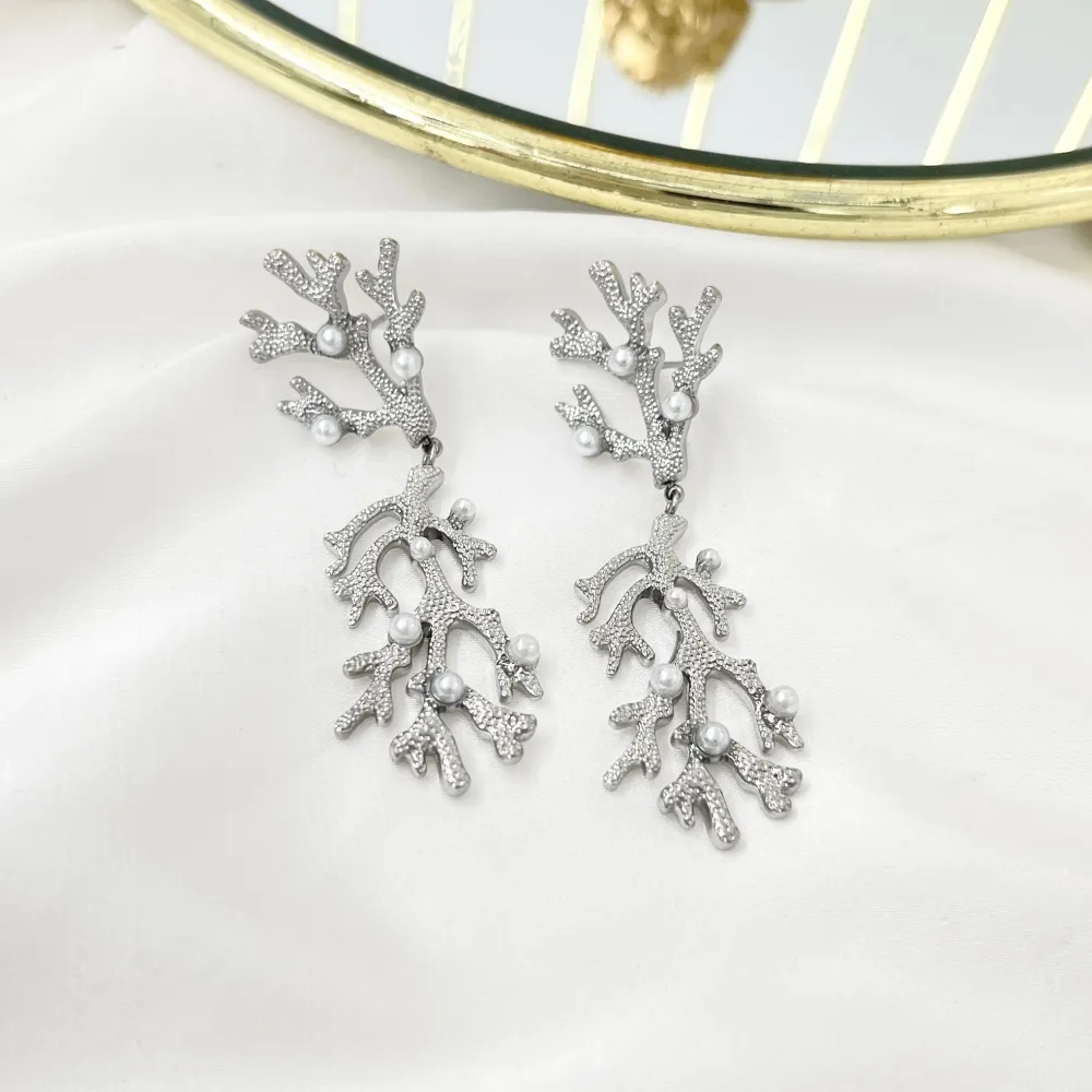 Corallo-Orecchini in Acciaio - OAP-103-AA5070E