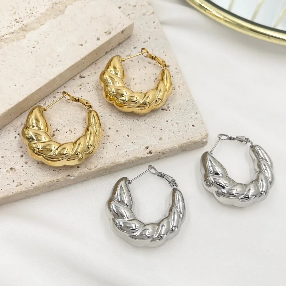 Cerchio-Orecchini in Acciaio - OAP-103-AA5553E