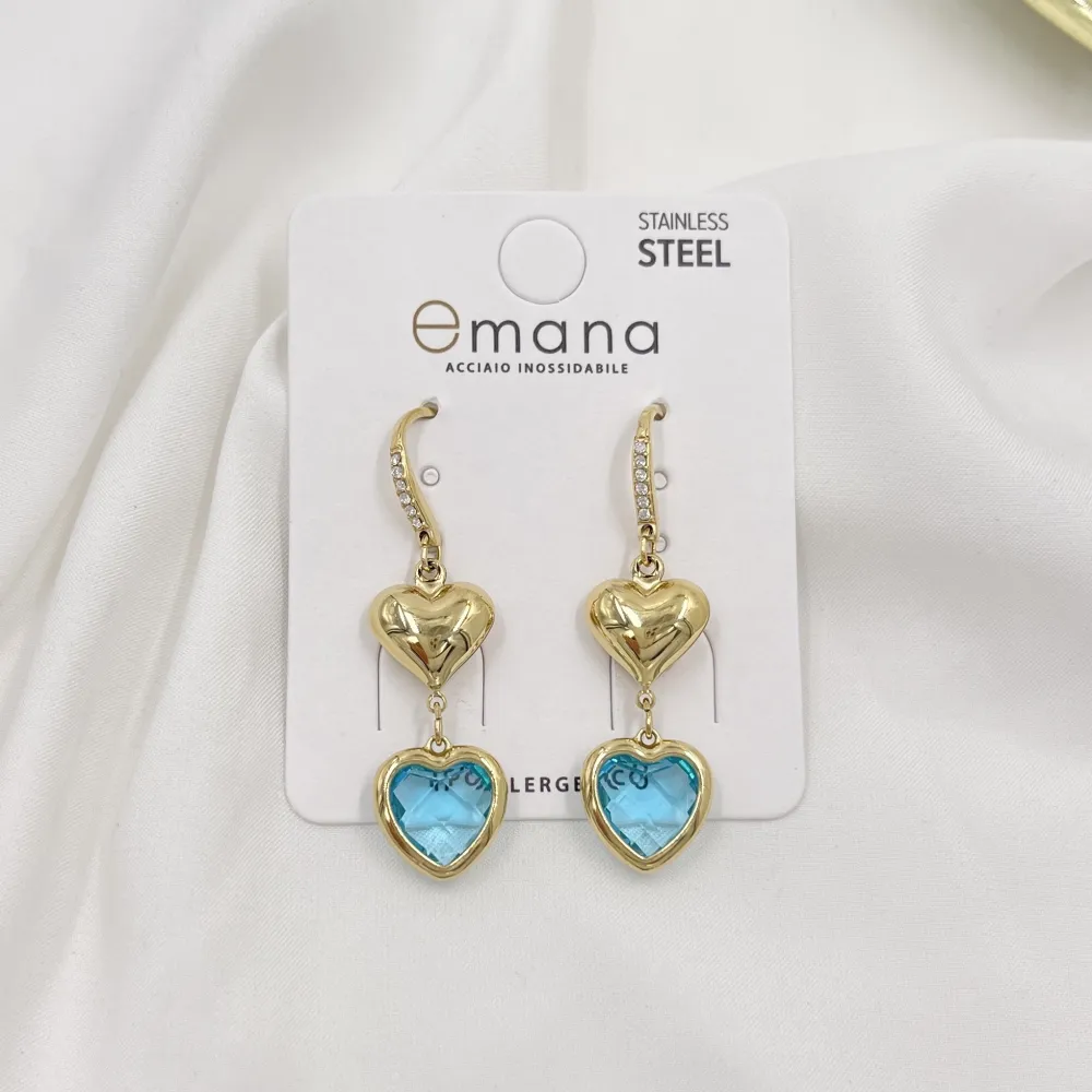 Cuore-Orecchini in Acciaio - OAP-103-AA5712E