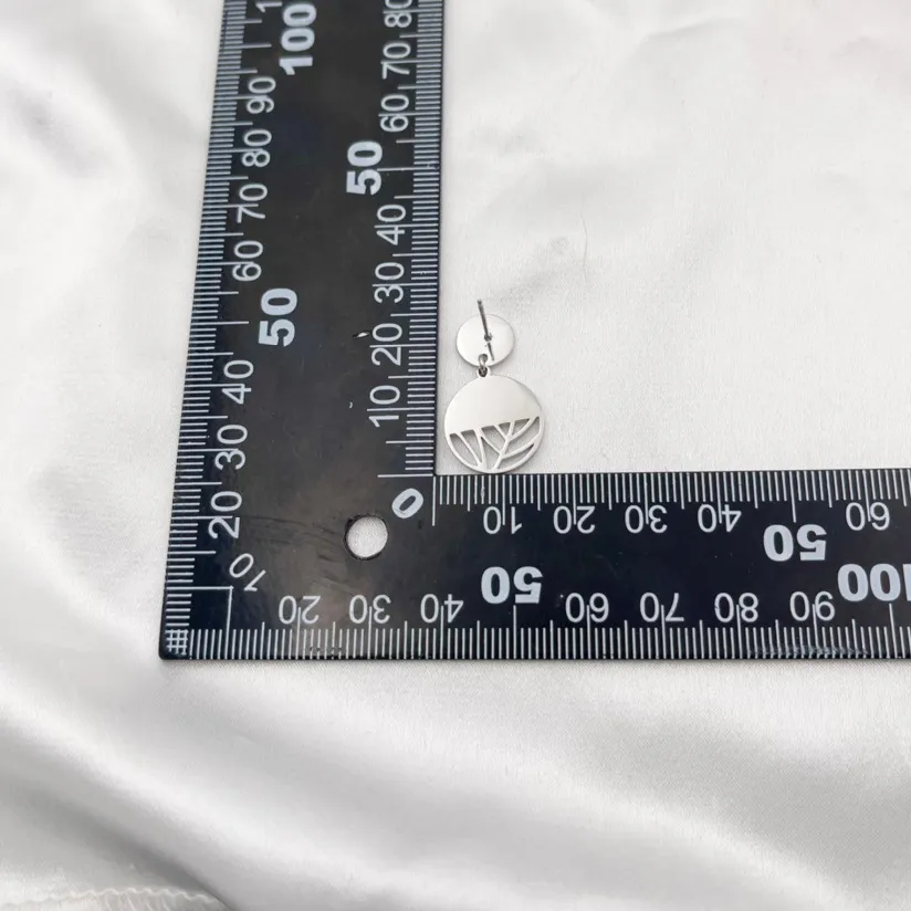 Tondo Madreperla 3133 - Orecchini Pendenti in Acciaio - OAP-104-52