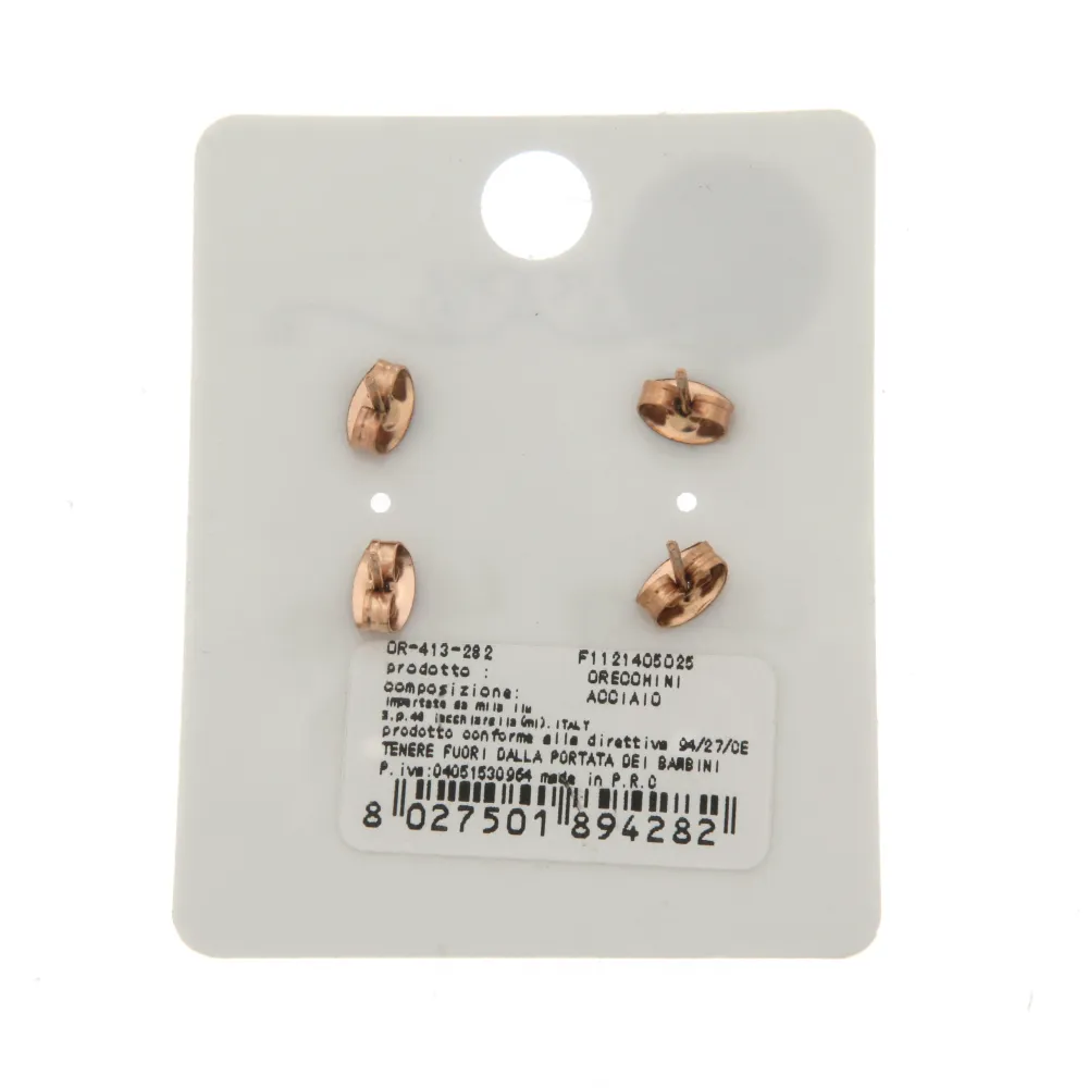 Quadrifoglio Lucky 3271 - Orecchini Bis a lobo in Acciaio - OAP3271-Quadrifoglio Lucky- Orecchini Bis a lobo in Acciaio