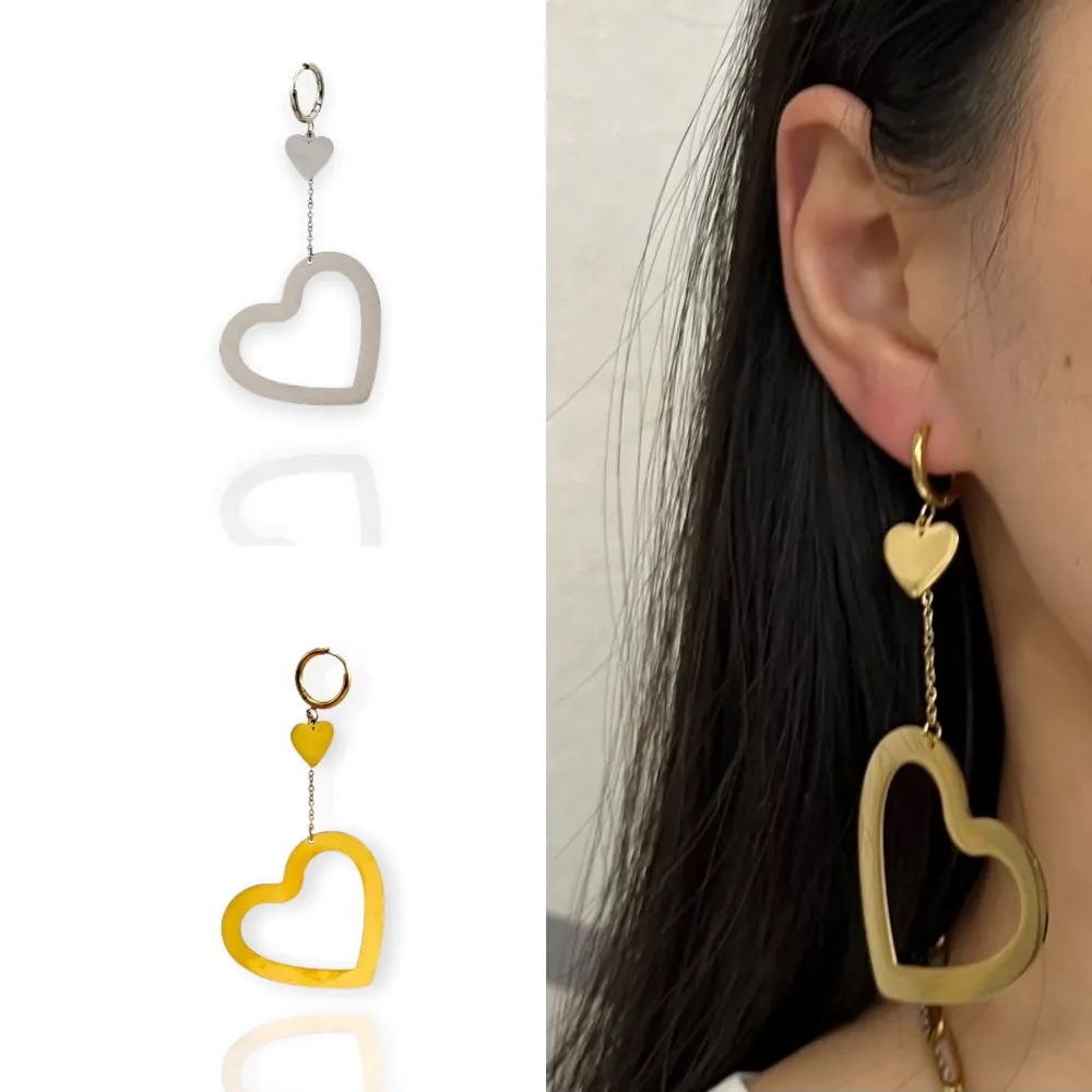 Cuore -Mono Orecchino in Acciaio - OAP-413-1001