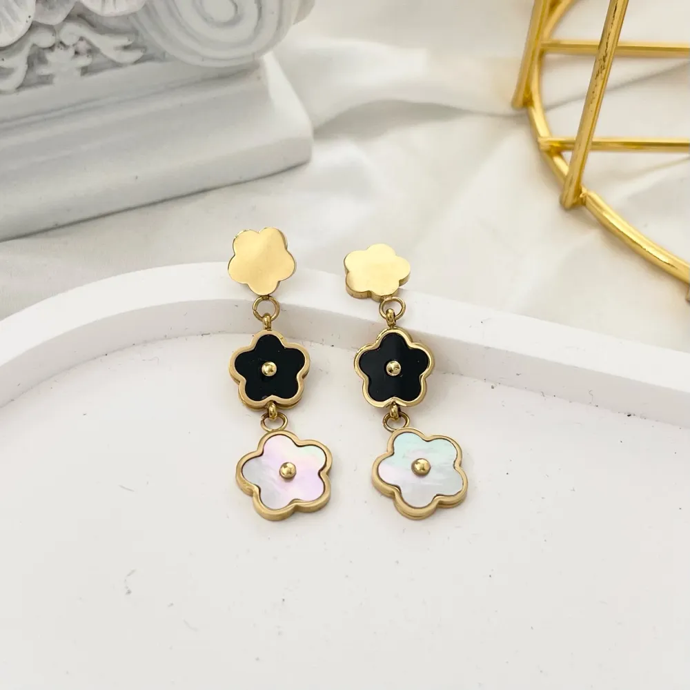 Fiore-Orecchini in Acciaio - OAP-413-1394